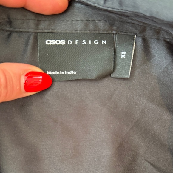 ASOS Black and Gray Floral Mini Dress - Picture 2 of 5